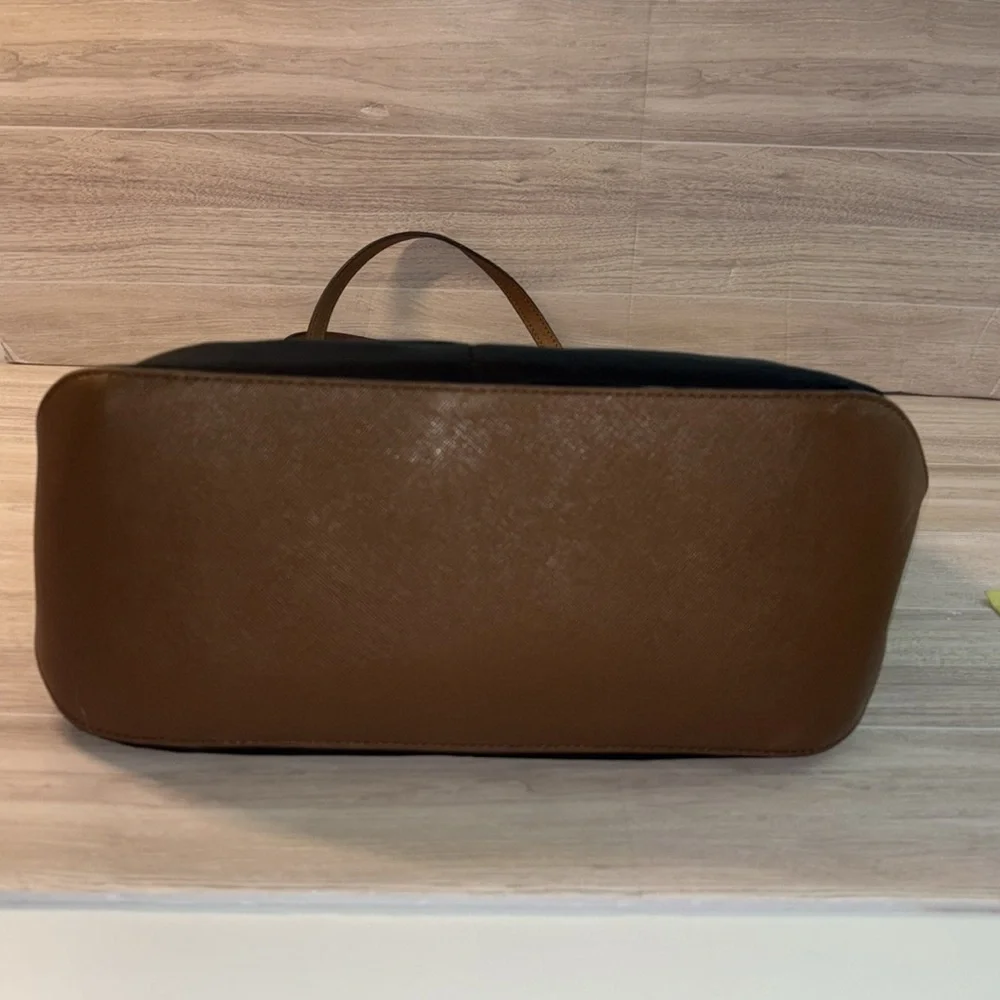 Michael Kors Black and Tan Tote Bag